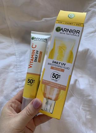 Garnier daily uv сонцезахисний флюїд для обличчя spf 50