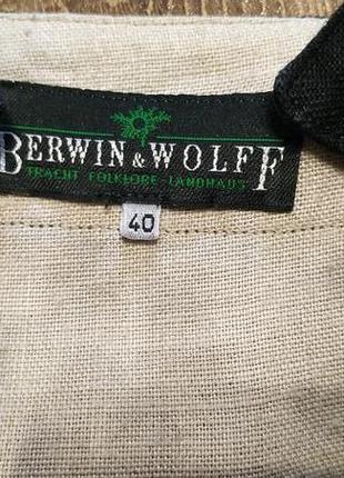 Berwin & wolff лен 100% сарафан/платье миди на бретелях/стильный дизайн8 фото