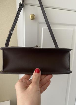 Кожаная коричневая сумка сумочка из кожи the row sofia3 фото