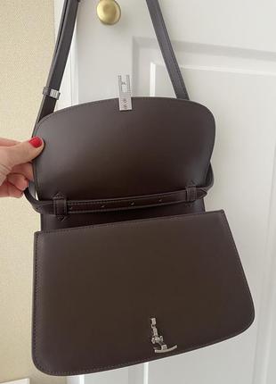 Кожаная коричневая сумка сумочка из кожи the row sofia7 фото