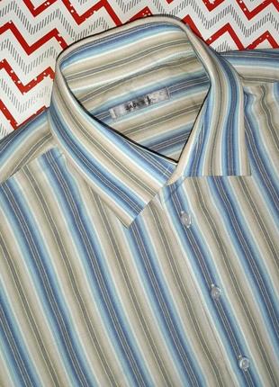 😉1+1=3 фирменная рубашка в полоску jack's в полоску с длинным рукавом, размер 48 - 504 фото