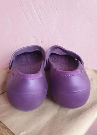 Туфли балетки фиолетовые mary jane's purple crocs6 фото