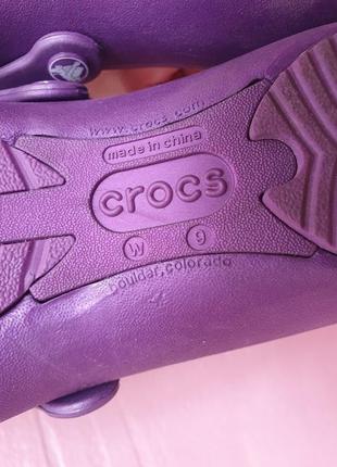 Туфли балетки фиолетовые mary jane's purple crocs8 фото