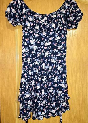 Платье сарафан штапель в цветочный принт.5 фото