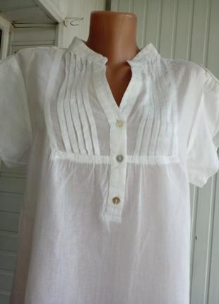 Тоненька котонова блуза туніка4 фото