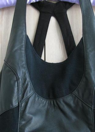 Платье с кожаными вставками asos3 фото