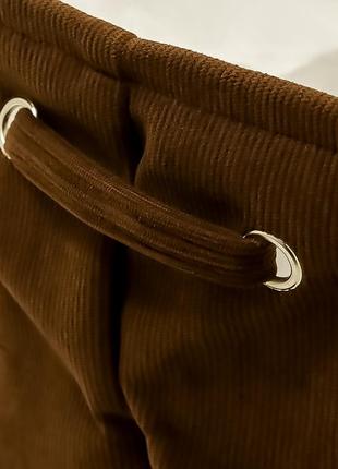 Кошик для зберігання речей вельвет прямокутний коричневий 40х30х26 см. органайзер,...