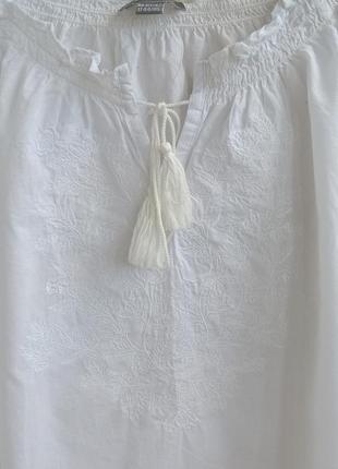 Котонова блуза, вишиванка, р. м3 фото