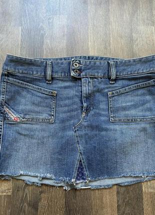 Юбка юбка diesel винтажная мини джинсовая винтаж y2k4 фото
