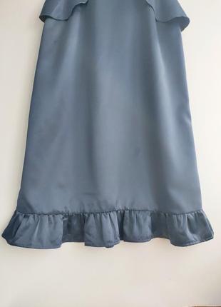 Шикарна атласна сукня reserved колір графіт3 фото