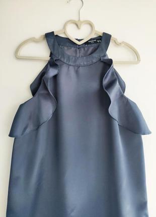Шикарна атласна сукня reserved колір графіт2 фото