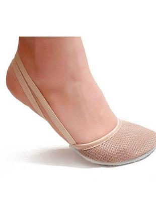 Полу пальцы получешки для гимнастики танцев 16-27см верх поролонная сеточка низ подошва кожа