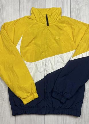 Нейлоновая олимпийка куртка nike big swoosh