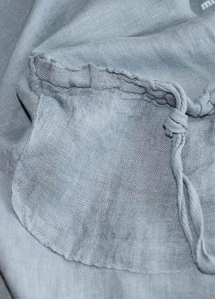 Батал італія льон льняна майка блуза блузка на футболку з широкими стегнами хвостами хвости7 фото
