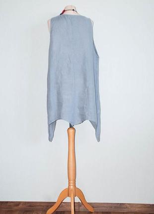 Батал італія льон льняна майка блуза блузка на футболку з широкими стегнами хвостами хвости6 фото