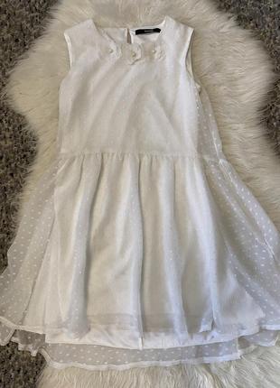 Белое платье на подкладке для девочки george2 фото