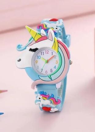 Дитячий годинник единорог, нові, дуже гарні і зручні. рожеві і голубі10 фото