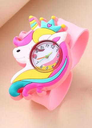 Дитячий годинник единорог, нові, дуже гарні і зручні. рожеві і голубі4 фото