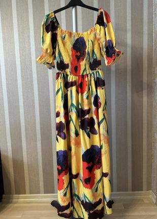 Платье в абстрактный принт shein с резинкой2 фото