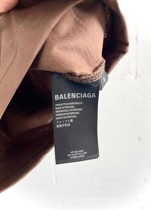 Чоловіча футболка бавовняна коричнева balenciaga 100% cotton / баленсіага літній одяг9 фото