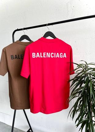 Чоловіча футболка бавовняна коричнева balenciaga 100% cotton / баленсіага літній одяг10 фото