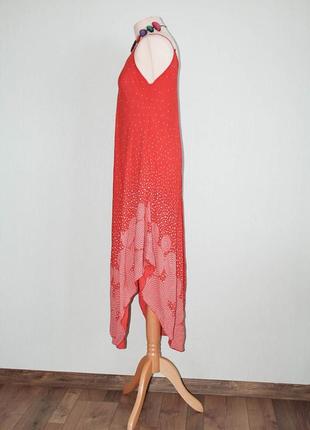 Италия  сарафан платье оверсайз на бретельках шлейках ламбада с широкими бедрами хвостами хвосты3 фото