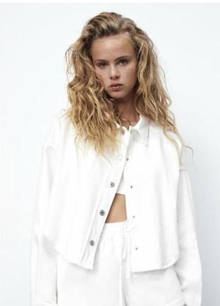 Джинсовая рубашка zara 2