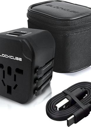 Международная универсальная туристическая розетка iblockcube с 2 usb-портами