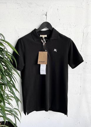 Чоловіча футболка бавовняна чорна burberry 100% cotton / барбері літній одяг