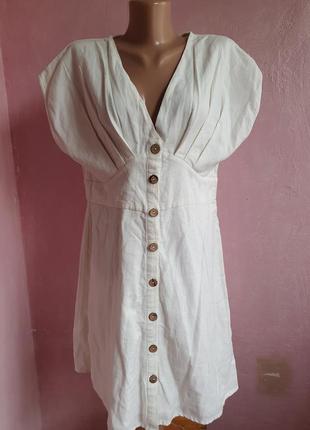 Белое платье халат на подкладке2 фото