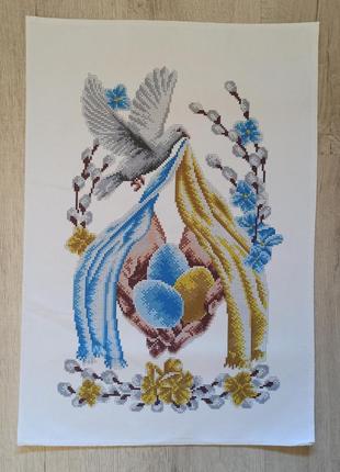 Схема для вишивки бісером великоднього рушника