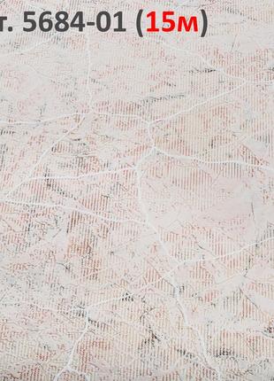 Вінілові шпалери на паперовій основі без малюнка  колір: бежевий, рожевий, сірий (53см х 15м) 5684-012 фото