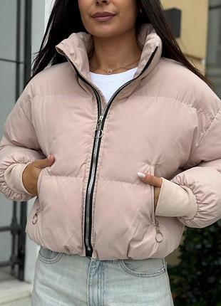 Демісезонна матова куртка-пуффер