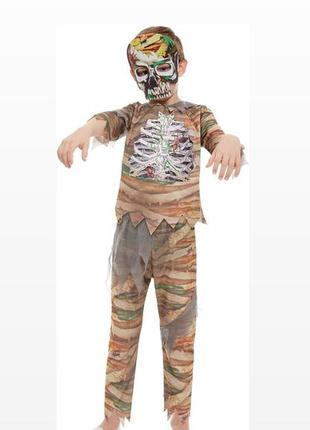Зомби мумия скелет костюм с маской