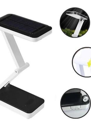 Портативная лампа раскладная на солнечной батарее светодиодная led solar lamp зарядка usb аккумулятор1200 mah