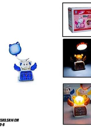 Годинник-світильник слоненя сине