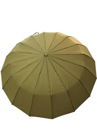 Парасолька автомат toprain 16 спиць антивітер гірчична