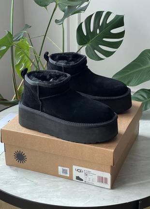 Жіночі уггі ugg ultra mini platform black