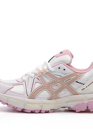 Asics gel kahana 8 white pink, женские кроссовки ассикс демисезонные, кроссовки женски