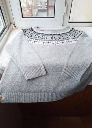 Коттоновый свитер джемпер пуловер большого размера батал8 фото
