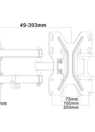 Настінне кріплення opera uda 11-223 (13"- 42") поворотне4 фото
