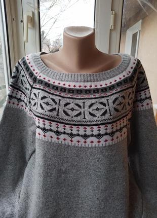Коттоновый свитер джемпер пуловер большого размера батал4 фото