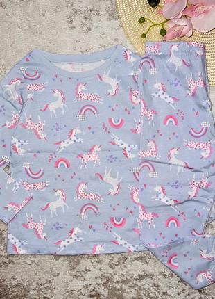 Пижама коттоновая сиреневого цвета с единорожками размер:  📌 3/4 года бренд: george