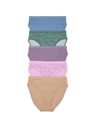 Набор трусиков 5-pack stretch cotton bikini panties виктория сикрет
