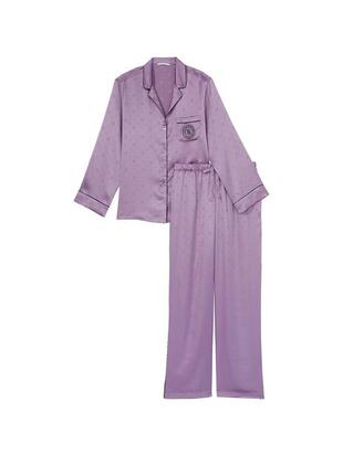 Сатиновая пижама satin long pajama set виктория сикрет