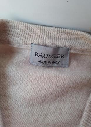 Брендовый итальянский шерстяной свитер джемпер пуловер большого размера батал шерсть9 фото