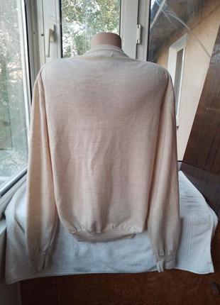 Брендовий італійський вовняний светр джемпер пуловер великого розміру батал вовна7 фото
