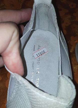 Бежеві черевички alberto la torra р37 нові made in italy шкіра6 фото