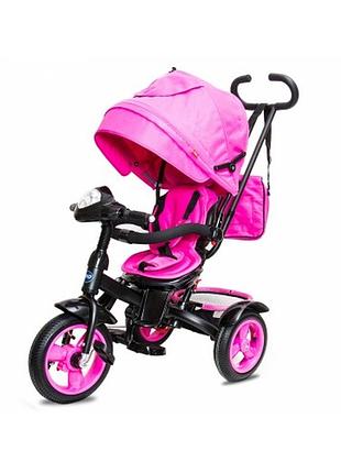 Коляска-велосипед дитяча триколісна neo з фарою й батьківською ручкою