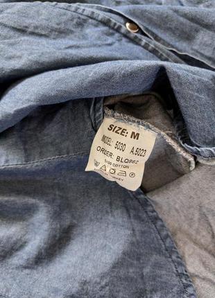 Сорочка джинсова з обємними рукавами, розмір xs2 фото